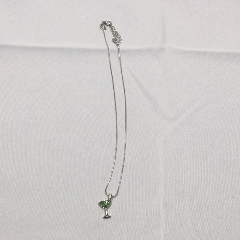 5/$25 Martini necklace with green by Lia Sophia - Picture 2 of 3